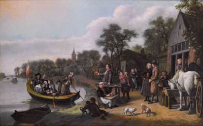 Town Folk Coming to the Country, Jan Victors (1619 – 1676 or later)